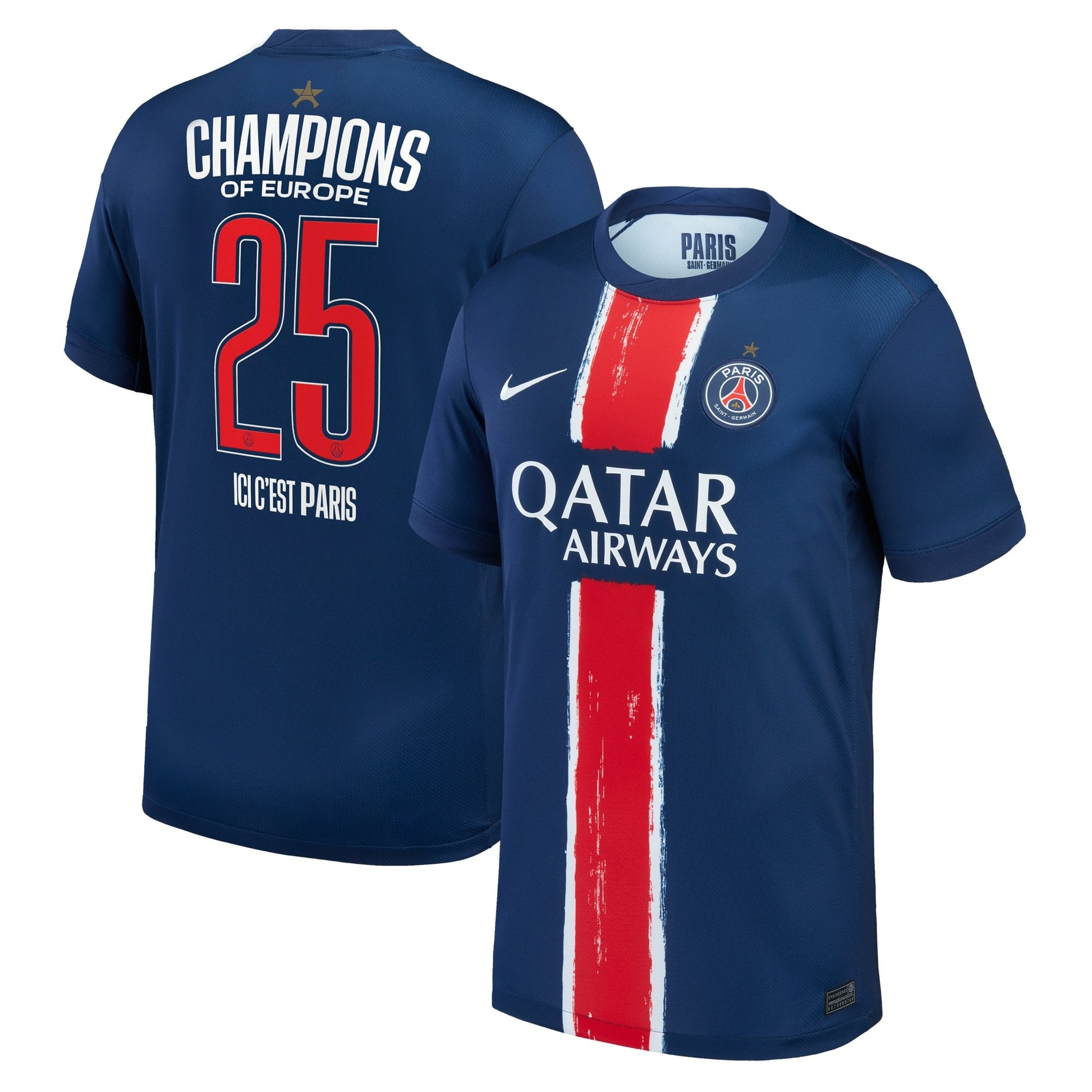 PSG Collector Thuisshirt - Kampioenen van Europa 2025 - Heren